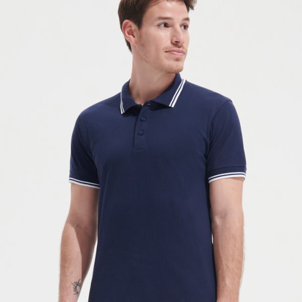 SOL'S Pasadena Tipped Cotton Piqué Polo Shirt Thumbnail